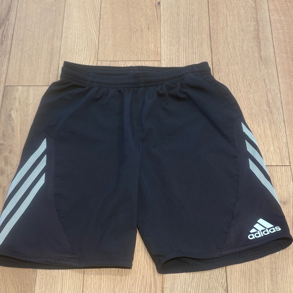 Adidas Boy’s Black and White Athletic Shorts